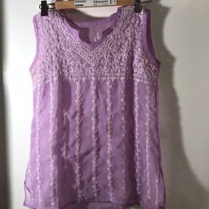 Chiffon Top with thread handwork